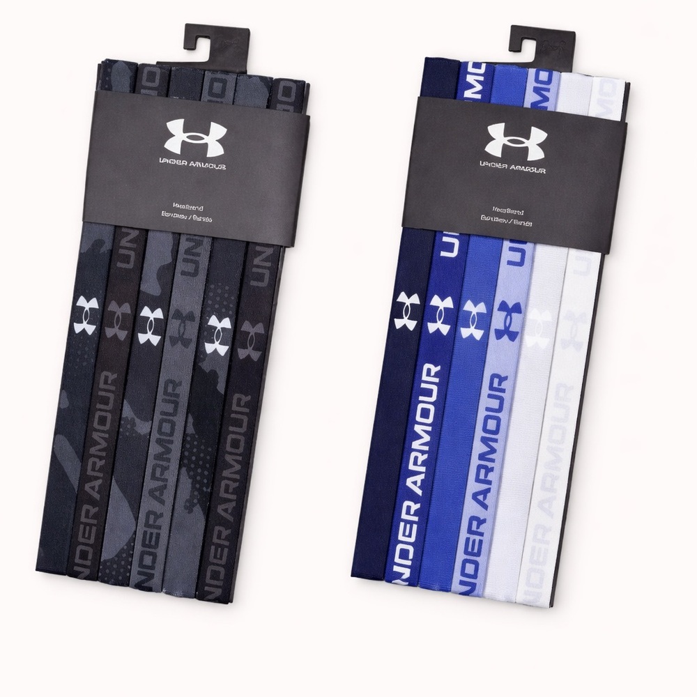 NWT Under Armour Mini Headbands 6-Pack - Non-Slip Athletic Hairbands
